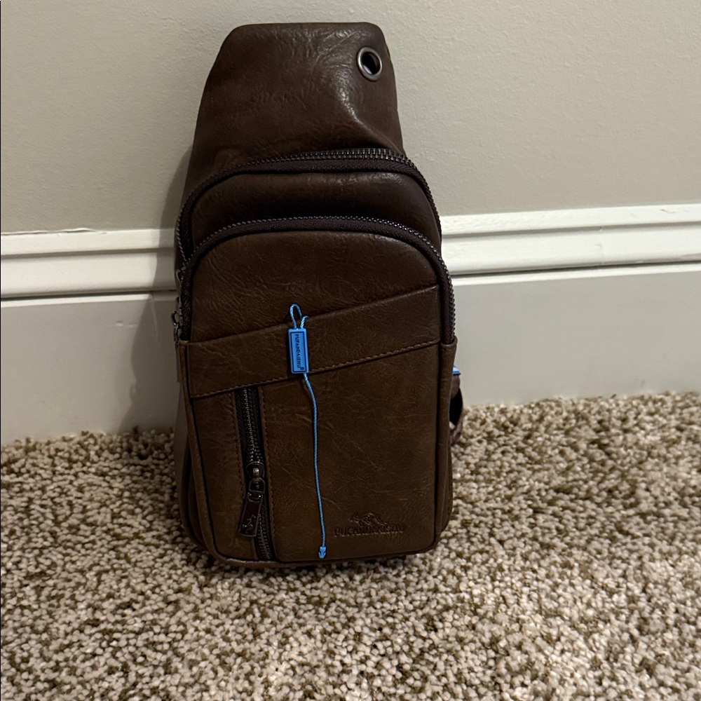 Brown Leather Sling Bag